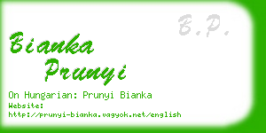 bianka prunyi business card